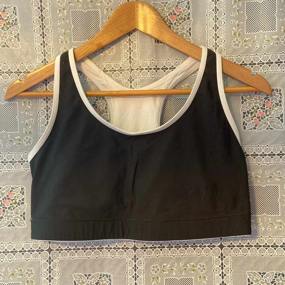 Champion black and white reversible sports bra